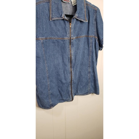 Bill Blass Woman Jean Shirt Pre-loved Plus Size 1x - Picture 4 of 6